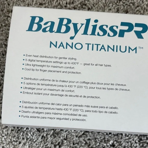 1 1/4” BaBylissPro Nano Titanium Extended Barrel Curling Iron - Picture 5 of 6